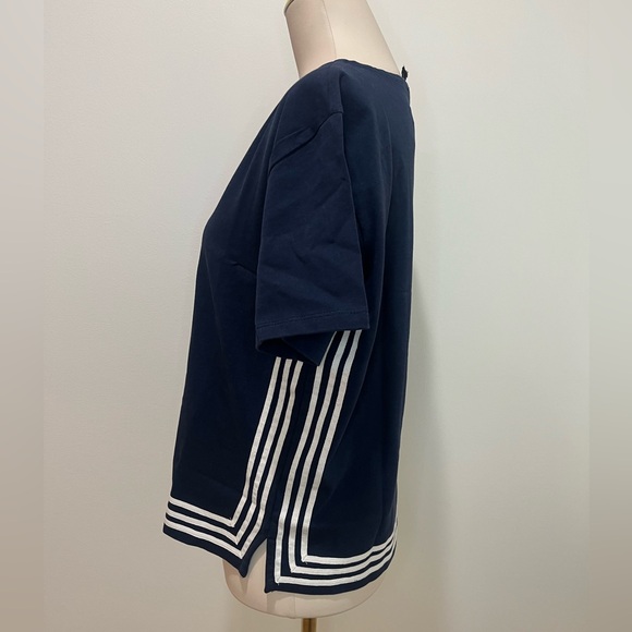 J.Crew NWT mariner cloth boatneck t-shirt in navy - Picture 5 of 7